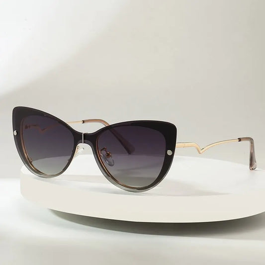 Óculos de sol feminino com formato de olho de gato