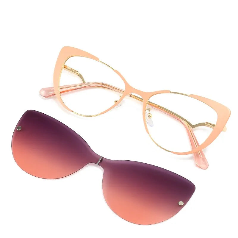 Óculos de sol feminino com formato de olho de gato