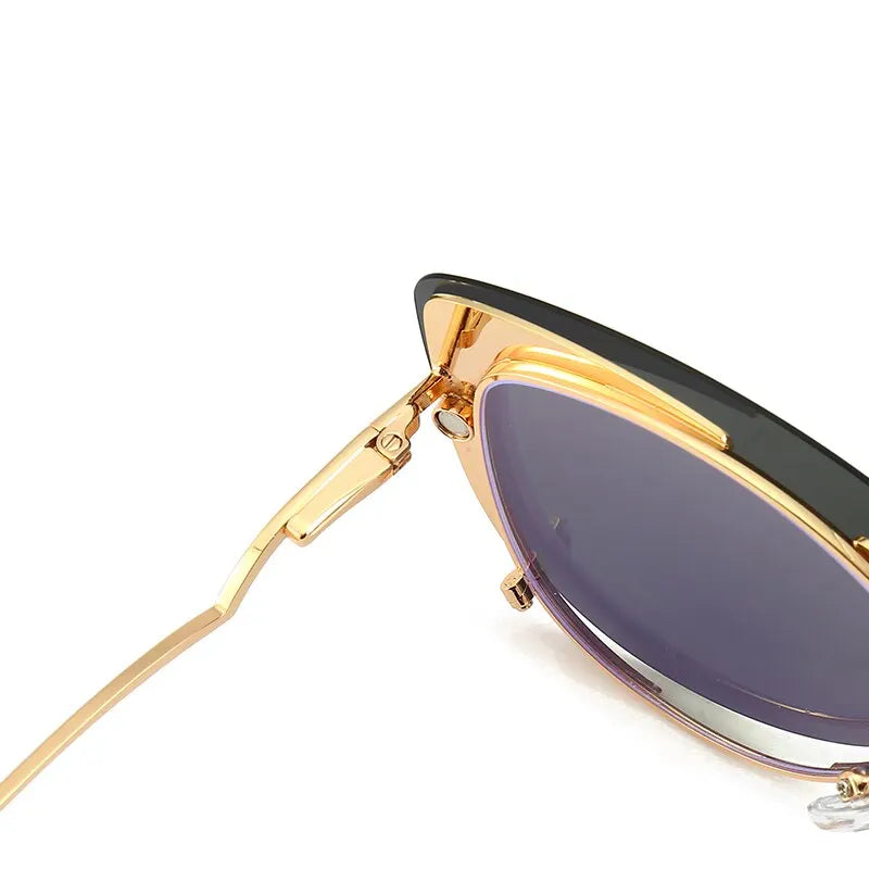 Óculos de sol feminino com formato de olho de gato
